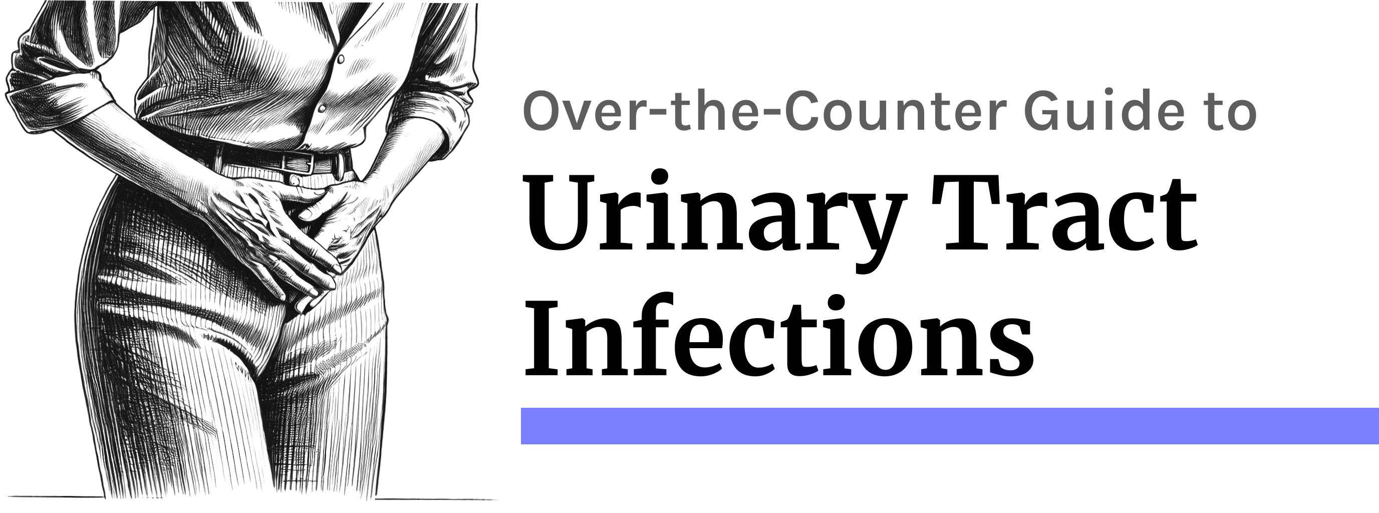 Up-to-date OTC guidance. Mange uncomplicated acute UTI symptoms with hydration, phenazopyridine for temporary symptom relief, and supportive measures like heating pads or NSAIDs for discomfort. If symptoms persist beyond 48 hours or risk factors are present, seek medical attention for antibiotics. Avoid self-treatment if risk factors such as fever, flank pain, or immunosuppression are present.